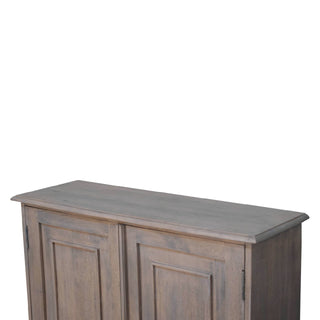 Pebblewood Sideboard Cabinet with Panelled Cupboard Doors in Acid Stone Wash Finish