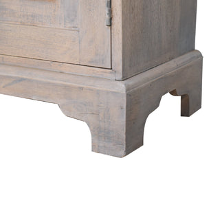 Pebblewood Sideboard Cabinet with Panelled Cupboard Doors in Acid Stone Wash Finish