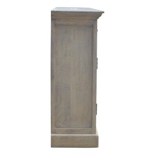 Greywell Large Sideboard with Four Glazed Doors and Drawers in Stone Wash Finish
