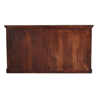 Rosewood Large Sideboard with Glazed Cabinet Doors and Drawers in Cherry Finish
