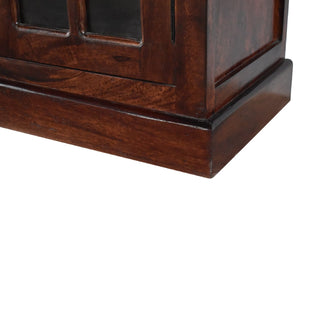 Rosewood Large Sideboard with Glazed Cabinet Doors and Drawers in Cherry Finish