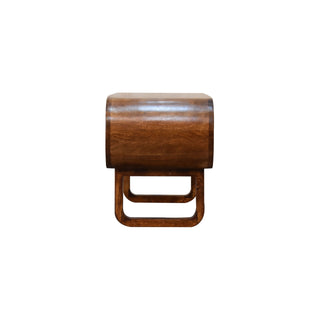 Pebble Media Unit Chestnut Mango Wood Pill-Shaped Capsule Body with U-Shape Sled Legs