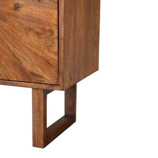 Solène Storage Cabinet Sunburst Marquetry Chestnut Twin-Door