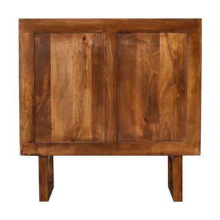 Solène Storage Cabinet Sunburst Marquetry Chestnut Twin-Door