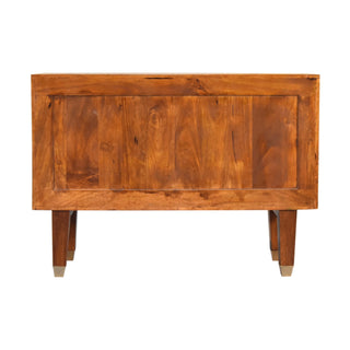 Solaris Small Sideboard with Brass Sunburst Door and Tapered Legs