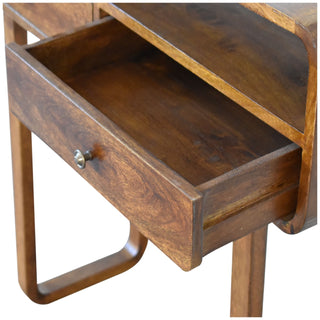 Selene Slim Console Table with Drawers U-Frame Chestnut Mango Wood
