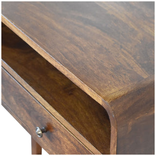Selene Slim Console Table with Drawers U-Frame Chestnut Mango Wood