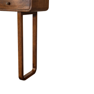 Selene Slim Console Table with Drawers U-Frame Chestnut Mango Wood