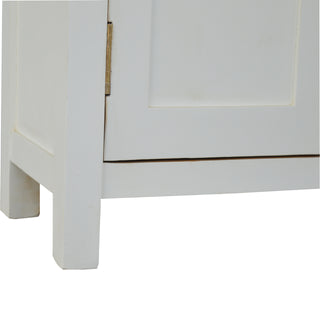 Hadley Kitchen Cabinet White Painted Shaker Doors Acacia Honey Top Farmhouse