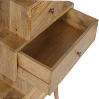 Zeno Tower Chest Cabinet Five-Drawer Stepped Pyramid Natural Oak Scandi