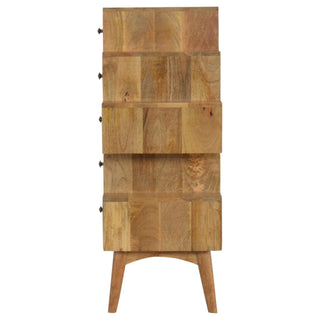 Zeno Tower Chest Cabinet Five-Drawer Stepped Pyramid Natural Oak Scandi