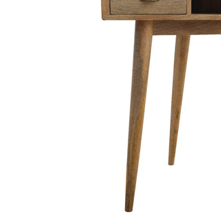 Orion Corner Writing Desk Mango Wood With Dual Drawers