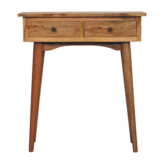 Flint Small Hallway Console Table with Drawers Sustainable Oak Mango