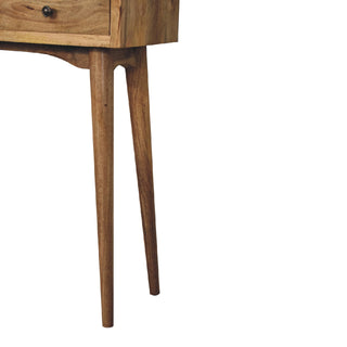 Flint Small Hallway Console Table with Drawers Sustainable Oak Mango