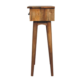 Flint Small Hallway Console Table with Drawers Sustainable Oak Mango