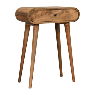 Brio Small Console Table with Drawer Natural Oak Pill-Top Mango Wood