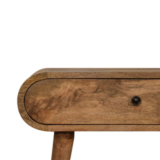 Brio Small Console Table with Drawer Natural Oak Pill-Top Mango Wood