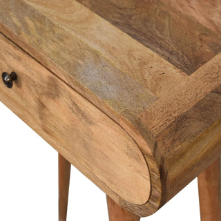 Brio Small Console Table with Drawer Natural Oak Pill-Top Mango Wood