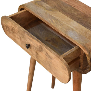 Brio Small Console Table with Drawer Natural Oak Pill-Top Mango Wood