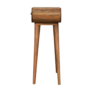 Brio Small Console Table with Drawer Natural Oak Pill-Top Mango Wood