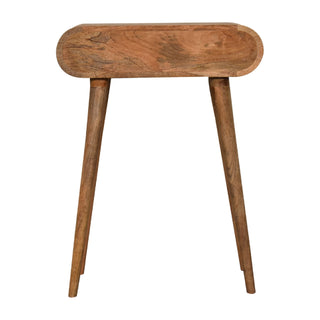 Brio Small Console Table with Drawer Natural Oak Pill-Top Mango Wood