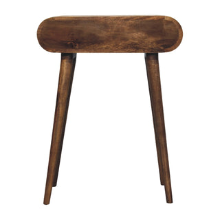 Pebble Small Console Table with Drawer Greywash Pill-Shaped Top