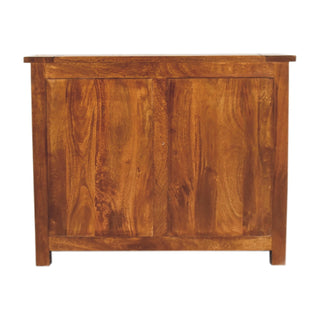 Wrenley Sideboard Cabinet with Two Drawers and Panelled Cupboards in Chestnut Finish