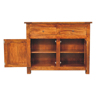 Wrenley Sideboard Cabinet with Two Drawers and Panelled Cupboards in Chestnut Finish