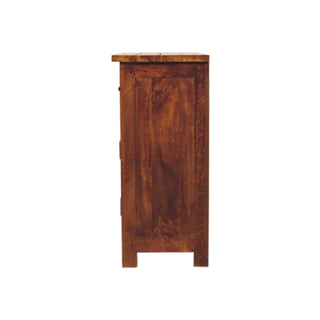 Wrenley Sideboard Cabinet with Two Drawers and Panelled Cupboards in Chestnut Finish