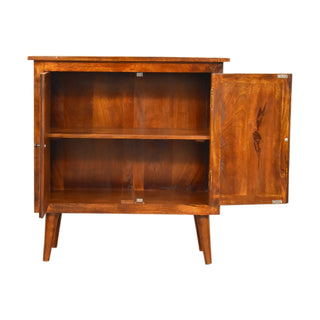 Baxter Sideboard Cabinet Raised Panel Chestnut Twin-Door Classic Scandi