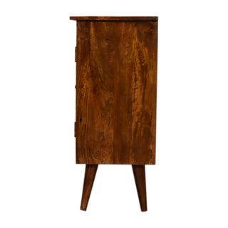 Baxter Sideboard Cabinet Raised Panel Chestnut Twin-Door Classic Scandi