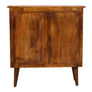 Baxter Sideboard Cabinet Raised Panel Chestnut Twin-Door Classic Scandi