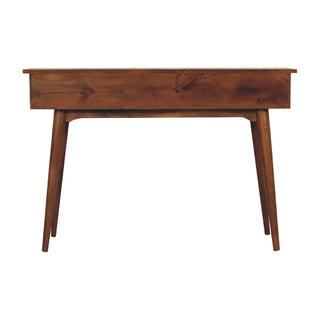 Crest Console Table with Drawers Chestnut Sustainable Mango Nordic Legs