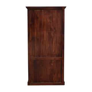 Aldric Display Cabinet Tall Glazed Glass-Pane Cherry Twin-Door