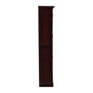 Aldric Display Cabinet Tall Glazed Glass-Pane Cherry Twin-Door