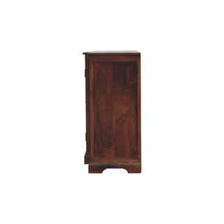 Foxbury Large Sideboard with Carved Arch Glazed Doors in Chestnut Finish