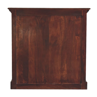 Mahon Display Cabinet Cherry Glazed Doors With Drawers Dentil Cornice Plinth