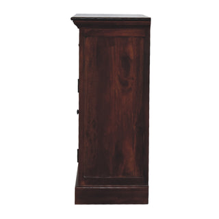 Mahon Display Cabinet Cherry Glazed Doors With Drawers Dentil Cornice Plinth