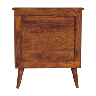 Arbor Display Cabinet Arched Open Niche Three-Drawer Chestnut Compact