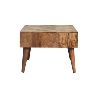 Zara Coffee Table with Storage Drawers Woven Rattan Top Brass Knobs