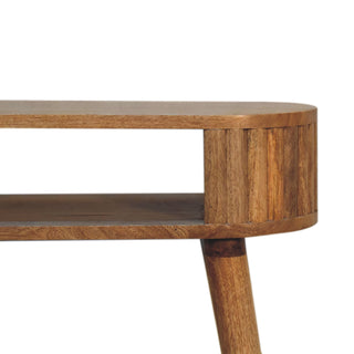 Solène Writing Desk Solid Mango Wood With Open Shelf