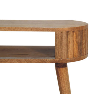 Solène Writing Desk Solid Mango Wood With Open Shelf