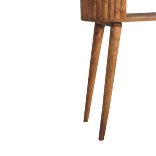 Solène Writing Desk Solid Mango Wood With Open Shelf