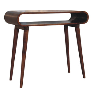 Veno Hallway Console Table Chestnut Open Loop Frame Mango Wood