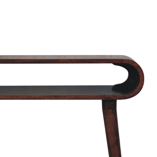 Veno Hallway Console Table Chestnut Open Loop Frame Mango Wood