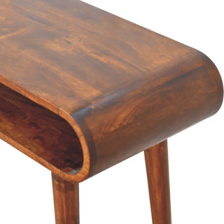 Veno Hallway Console Table Chestnut Open Loop Frame Mango Wood