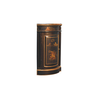 Dynasty Large Sideboard with Hand-Painted Lacquer Doors and Serpentine Plinth Base
