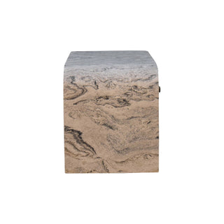 Marva Media Unit Marble Effect Veneer Twin Brass Knob Drawers