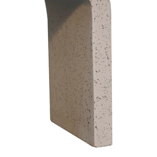 Strata Coffee Table White Terrazzo Top Mango Wood Fluted Column Base