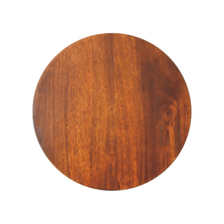 Pebble Small Side Table Mushroom Pedestal Chestnut Solid Mango Wood
